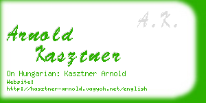 arnold kasztner business card